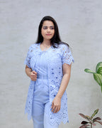 Hakoba Schiffli Shrug Three Piece Set