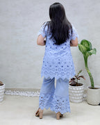 Hakoba Schiffli Shrug Three Piece Set