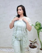 Hakoba Schiffli Shrug Three Piece Set