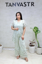 Hakoba Schiffli Shrug Three Piece Set