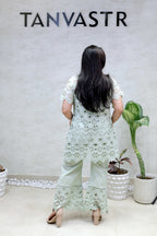 Hakoba Schiffli Shrug Three Piece Set
