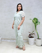 Hakoba Schiffli Shrug Three Piece Set