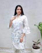 Printed Kurta with Afghani Dhoti