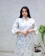 Printed Kurta with Afghani Dhoti