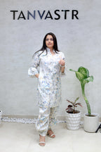 Printed Kurta with Afghani Dhoti