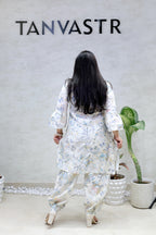 Printed Kurta with Afghani Dhoti