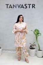 Printed Kurta with Afghani Dhoti