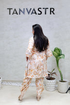 Printed Kurta with Afghani Dhoti