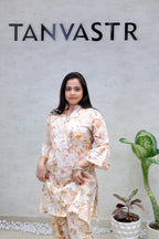 Printed Kurta with Afghani Dhoti