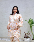 Printed Kurta with Afghani Dhoti