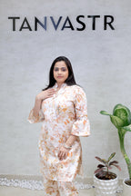 Printed Kurta with Afghani Dhoti