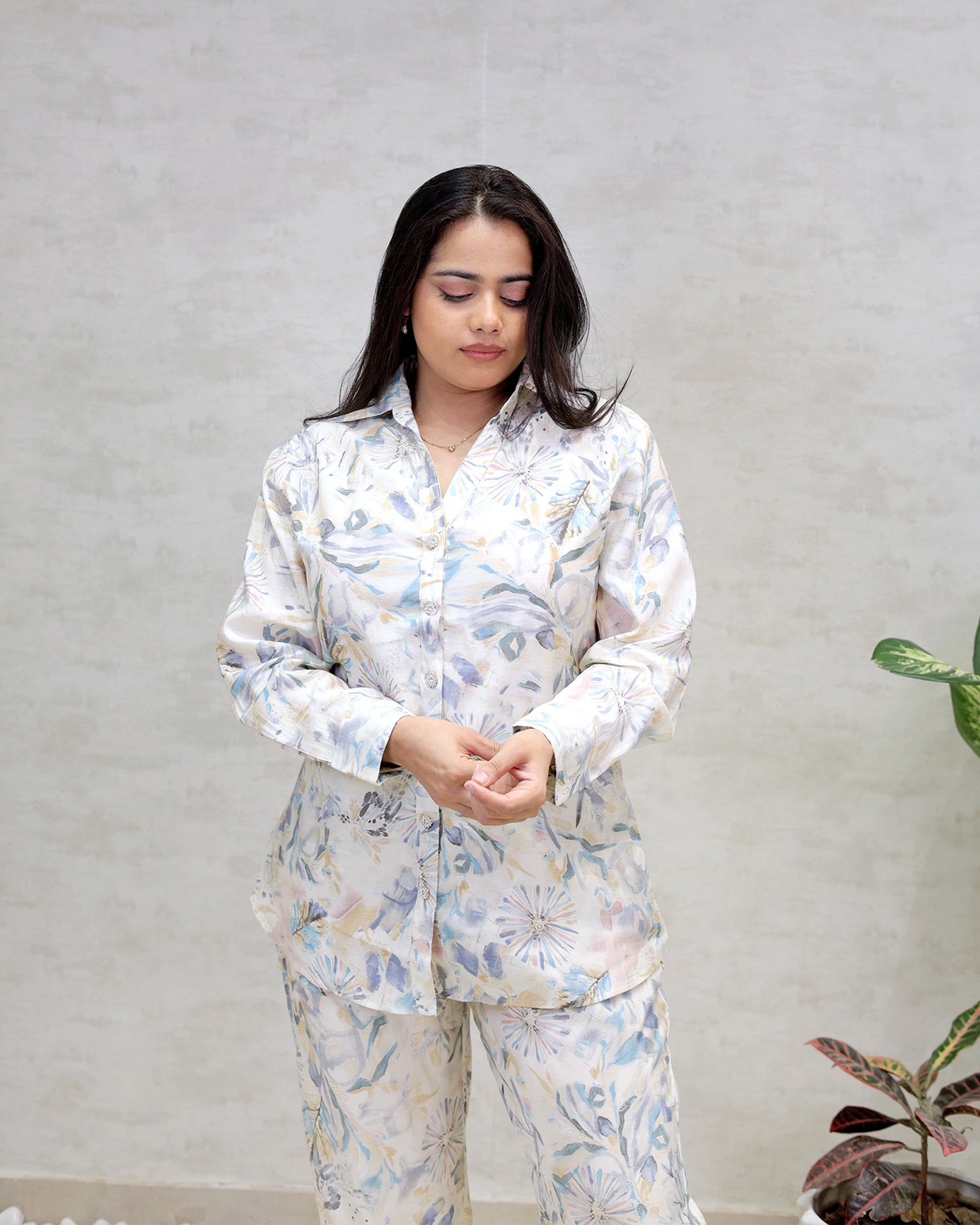 Printed Shirt with Pants