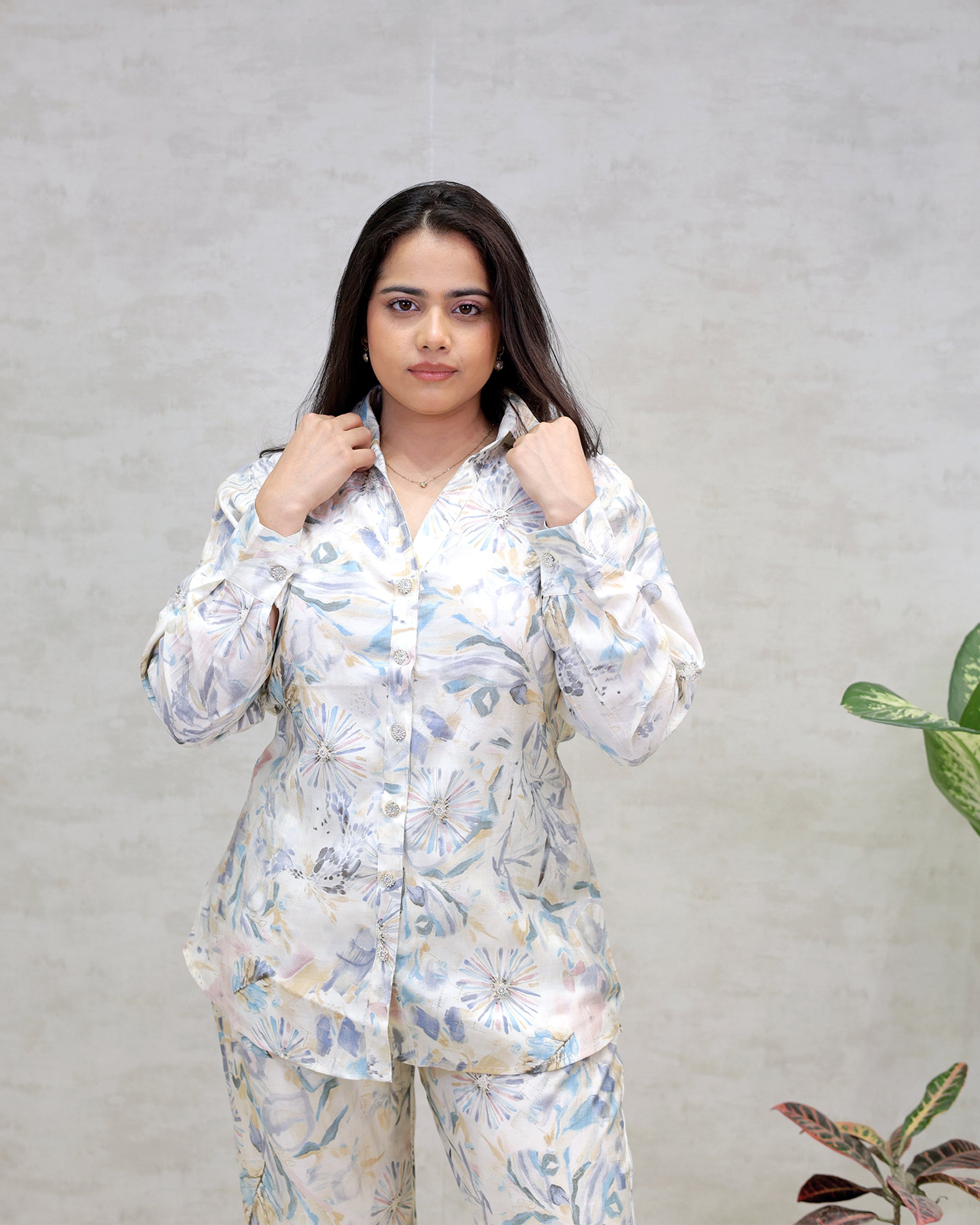 Printed Shirt with Pants