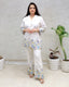 Embroidered Motif Collar Shirt with Pants