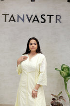 A-line Kurta Pintex Yoke with Pants