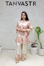 Tissue Silk Kurta Farshi Set