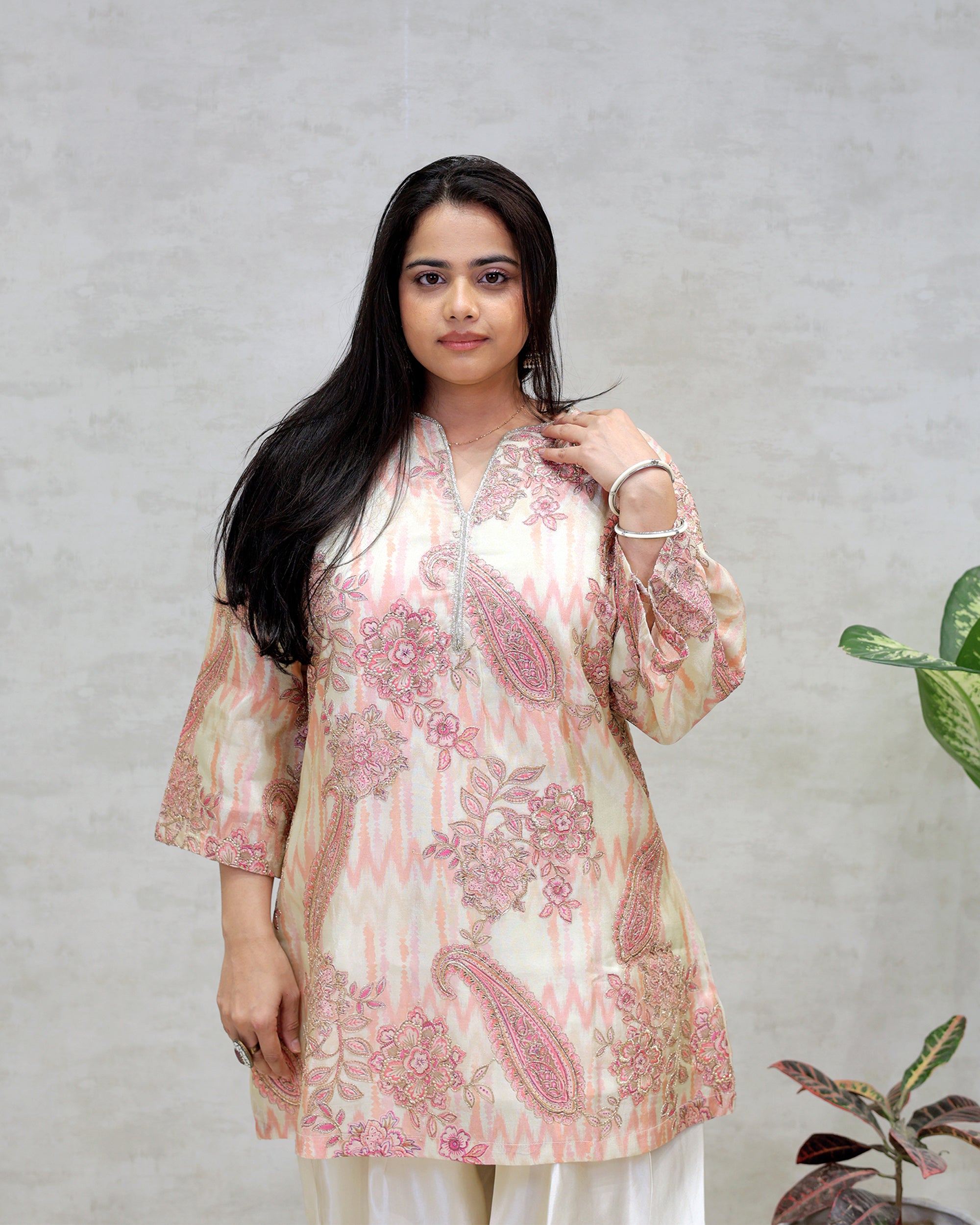 Tissue Silk Kurta Farshi Set