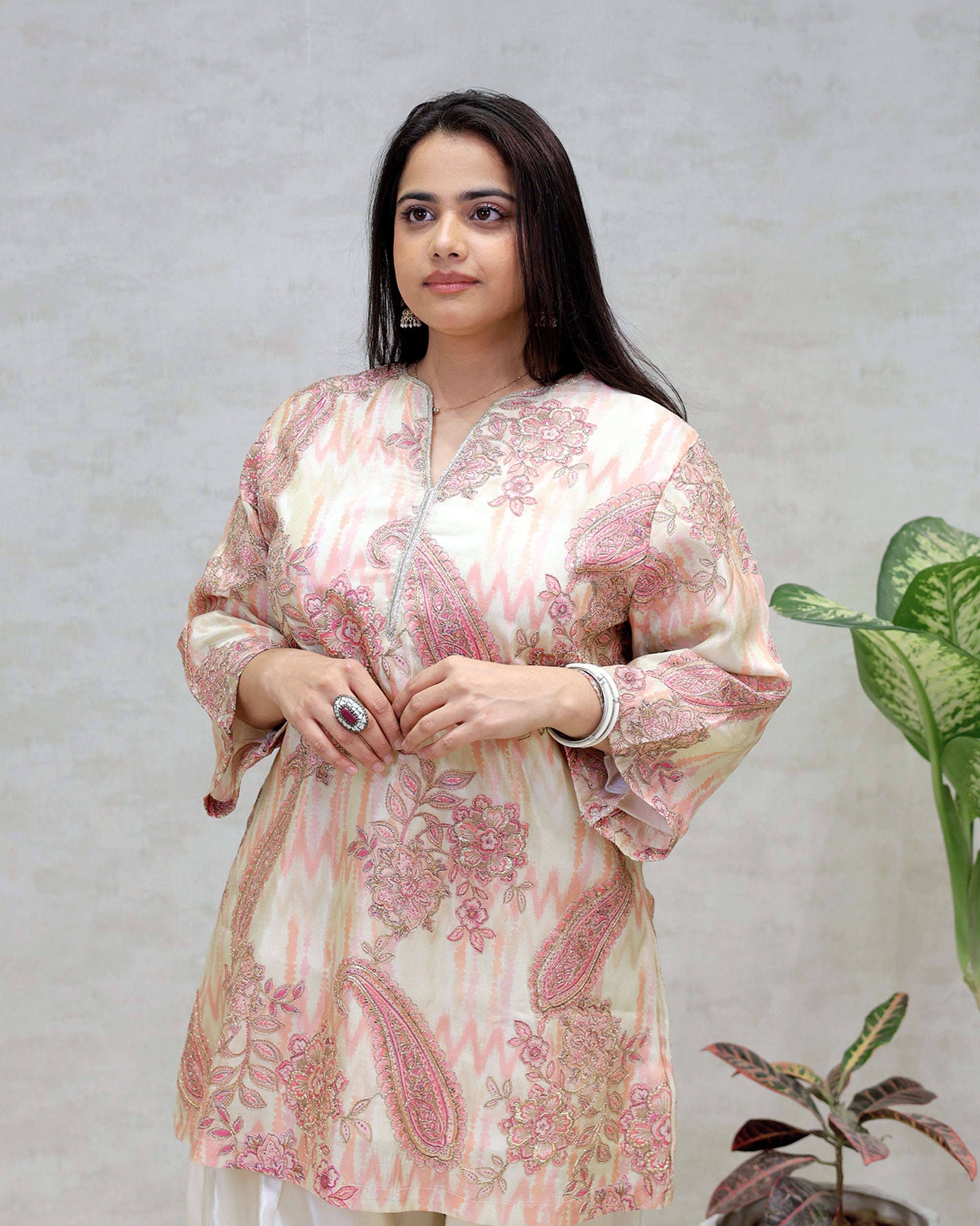 Tissue Silk Kurta Farshi Set