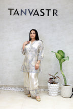 Tissue Silk Kurta Farshi Set
