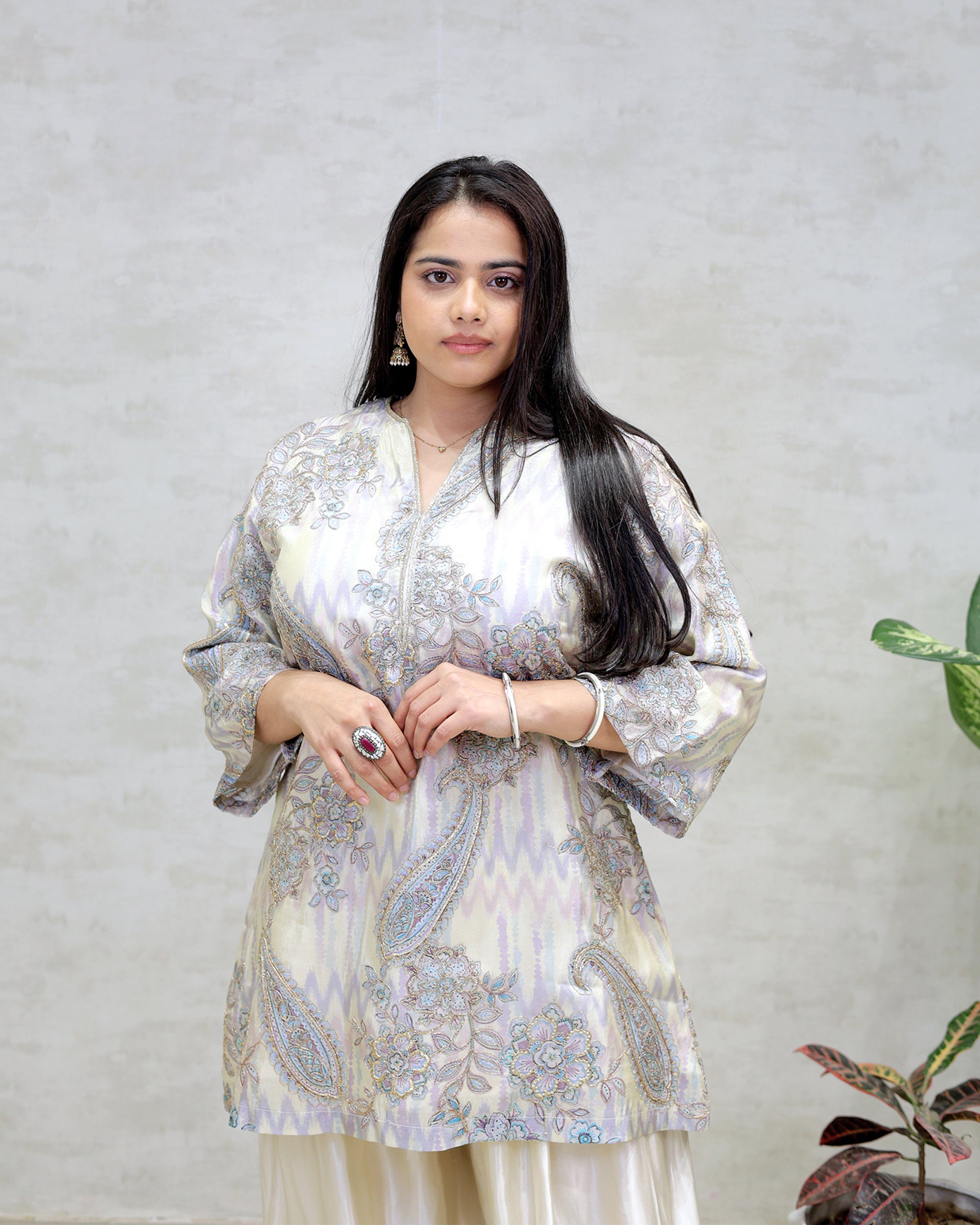 Tissue Silk Kurta Farshi Set
