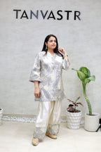 Tissue Silk Kurta Farshi Set