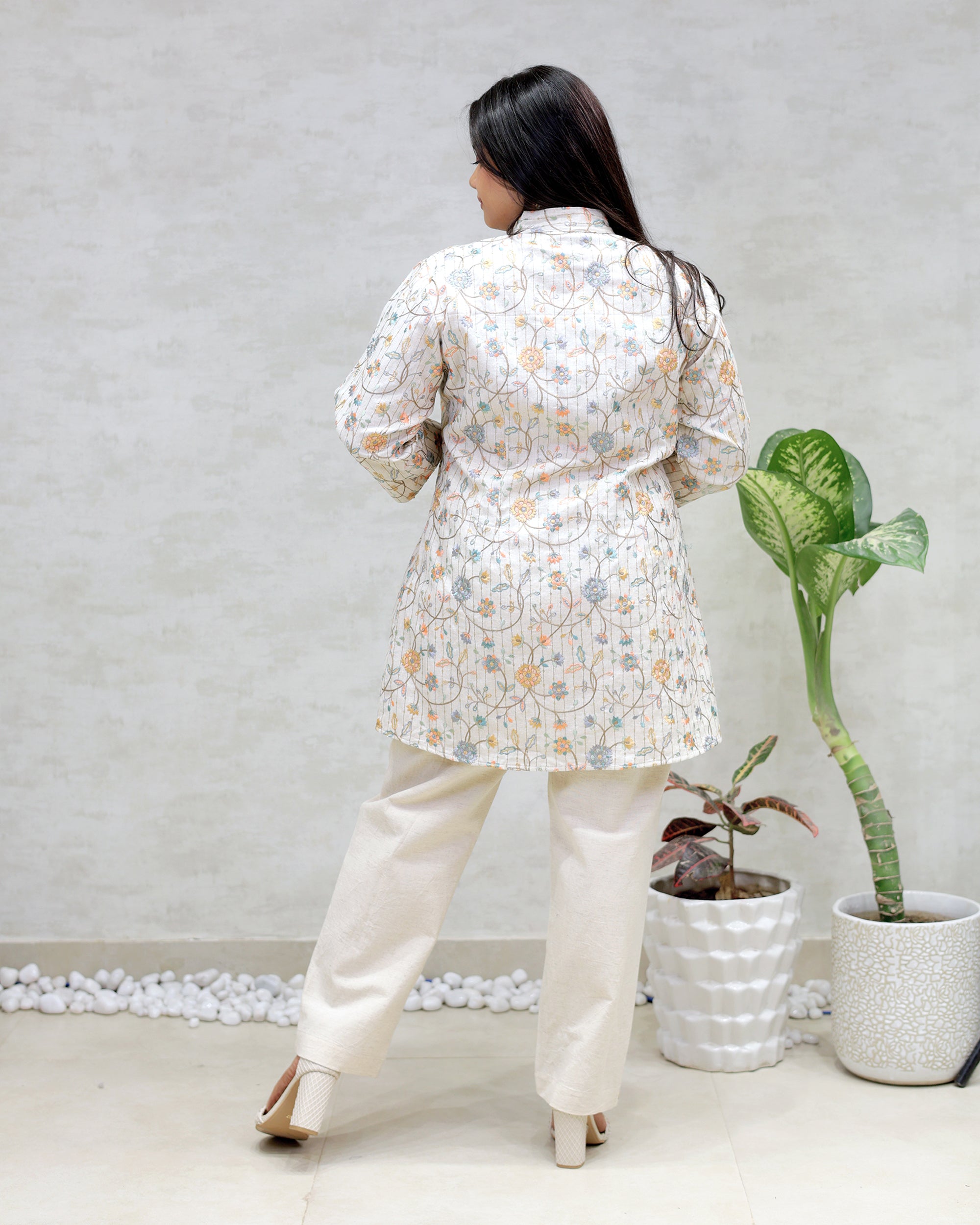 Achkan Khadi Cotton Kurta with Pants