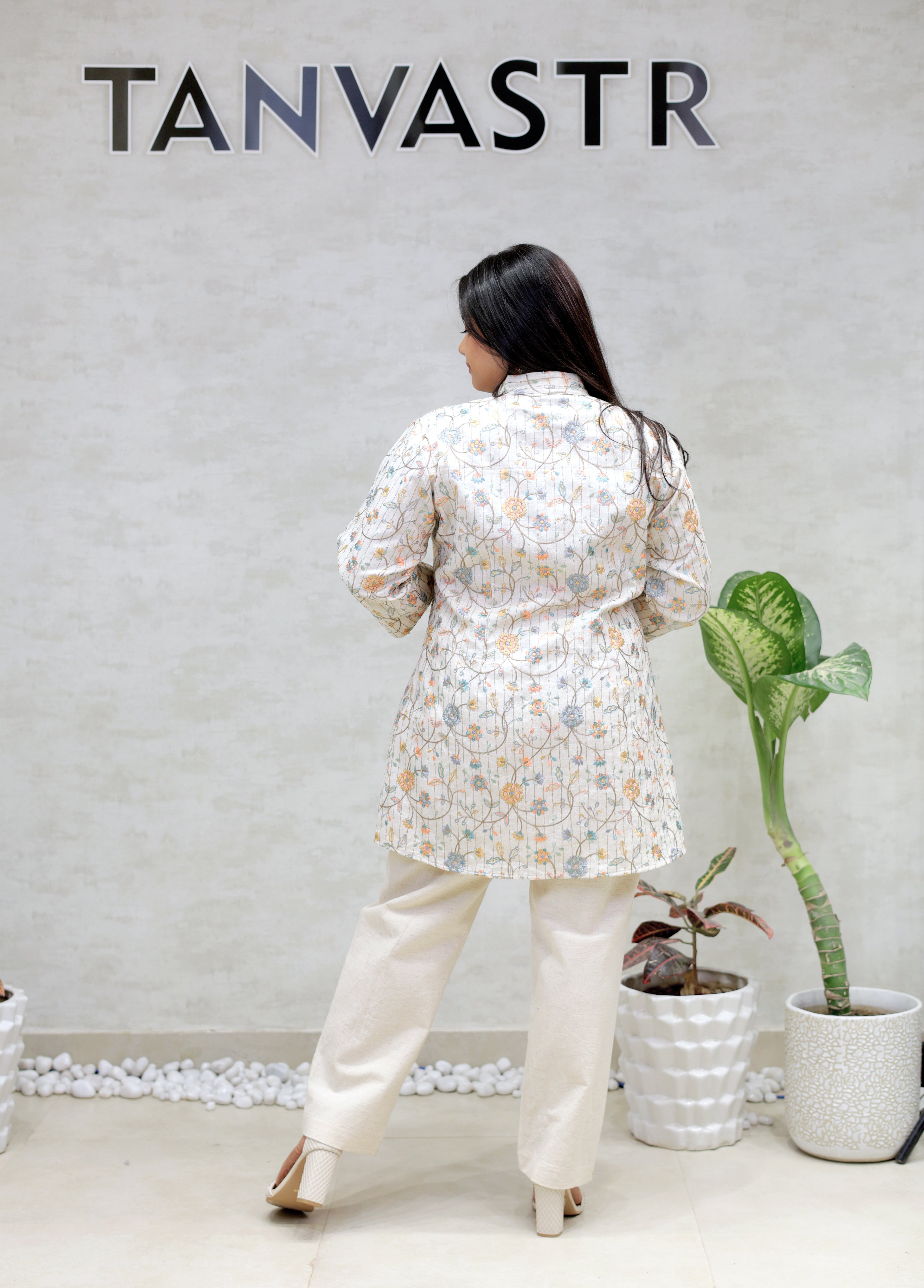 Achkan Khadi Cotton Kurta with Pants