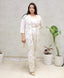 Embroidered Long Shrug Three Piece Set