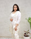 Embroidered Long Shrug Three Piece Set