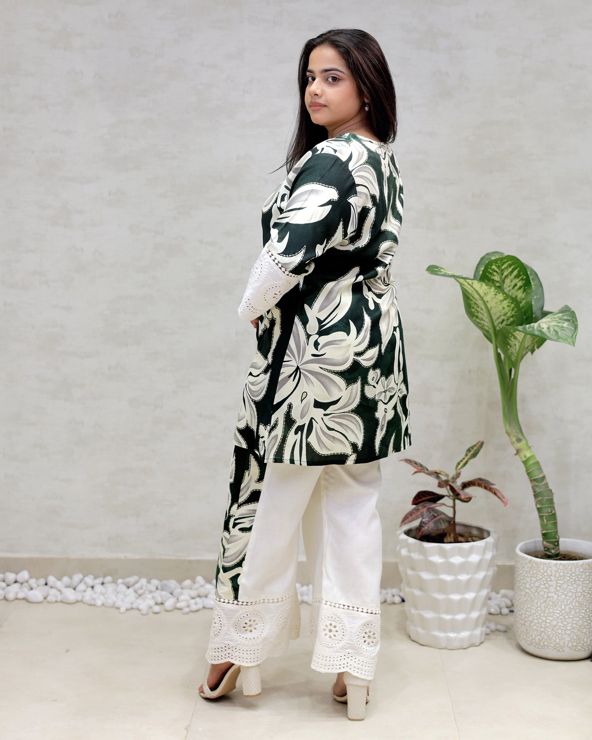 Rayon Foil Printed Kurta with Pants