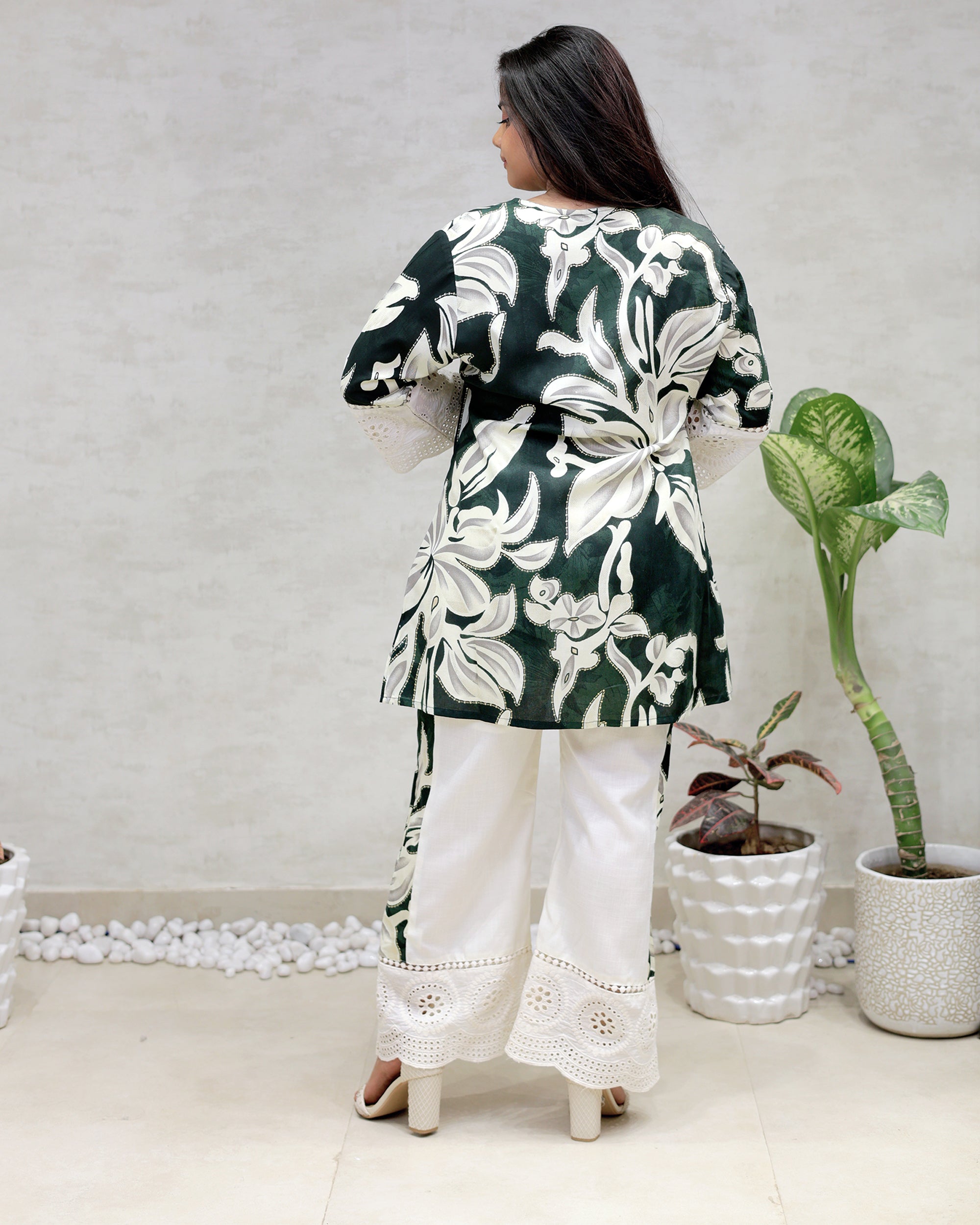 Rayon Foil Printed Kurta with Pants