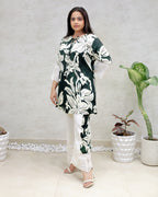 Rayon Foil Printed Kurta with Pants