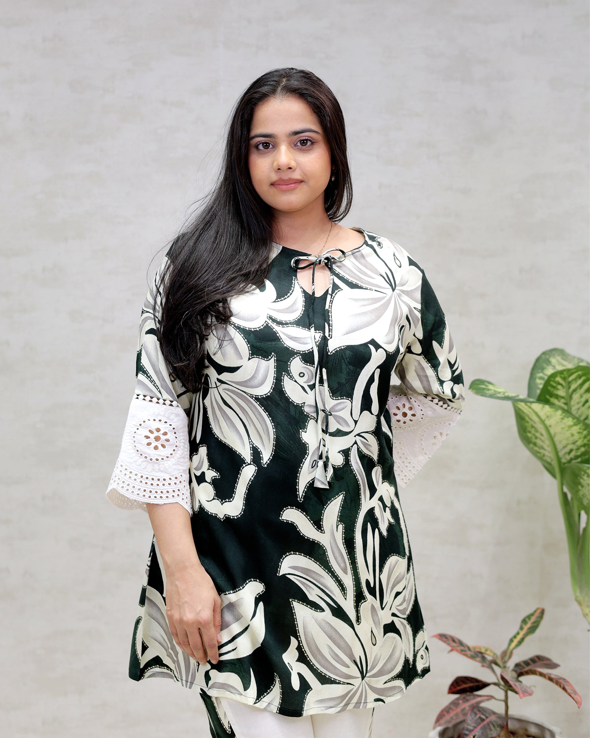 Rayon Foil Printed Kurta with Pants