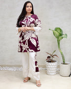 Rayon Foil Printed Kurta with Pants