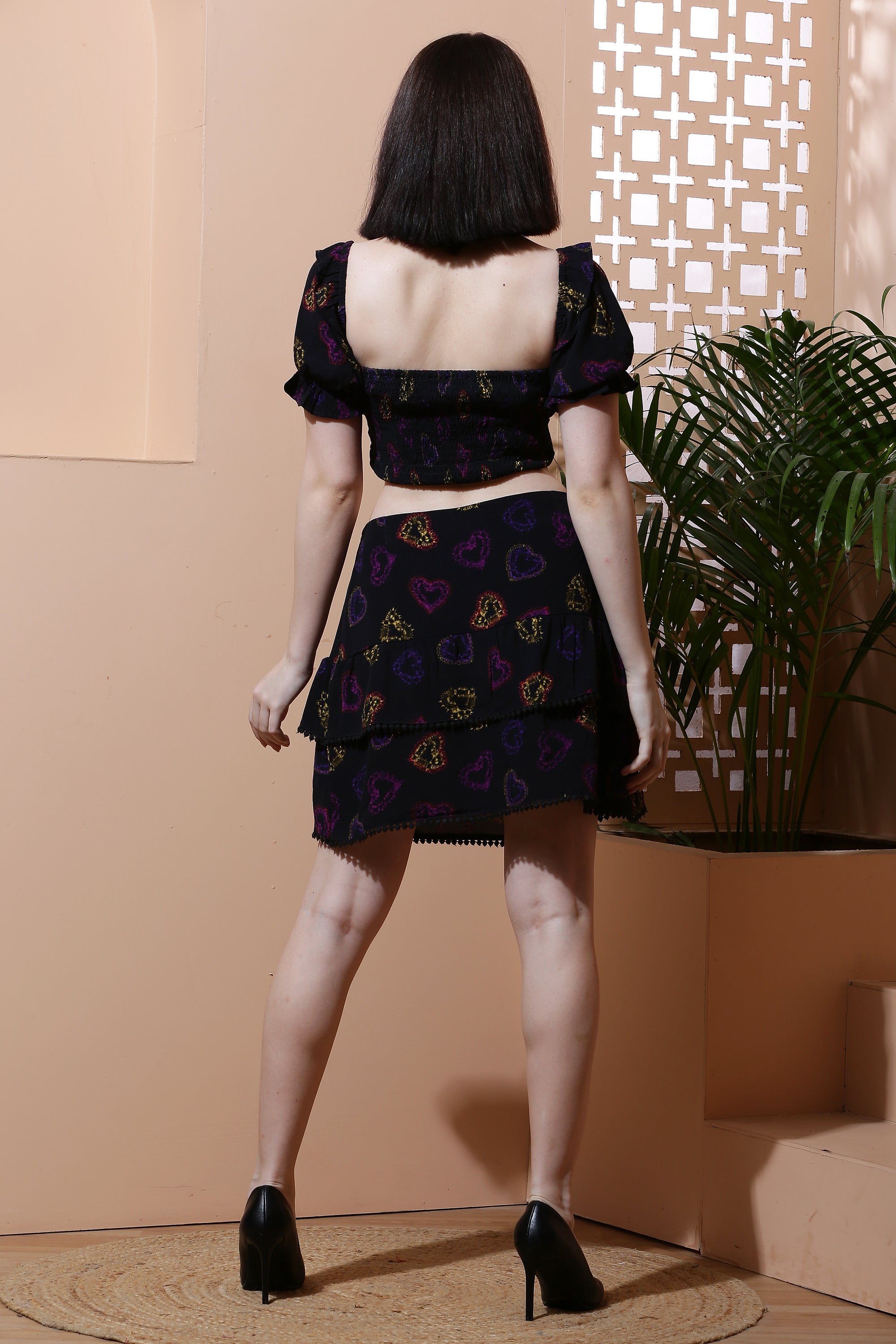 Tiered Mini Skirt Set