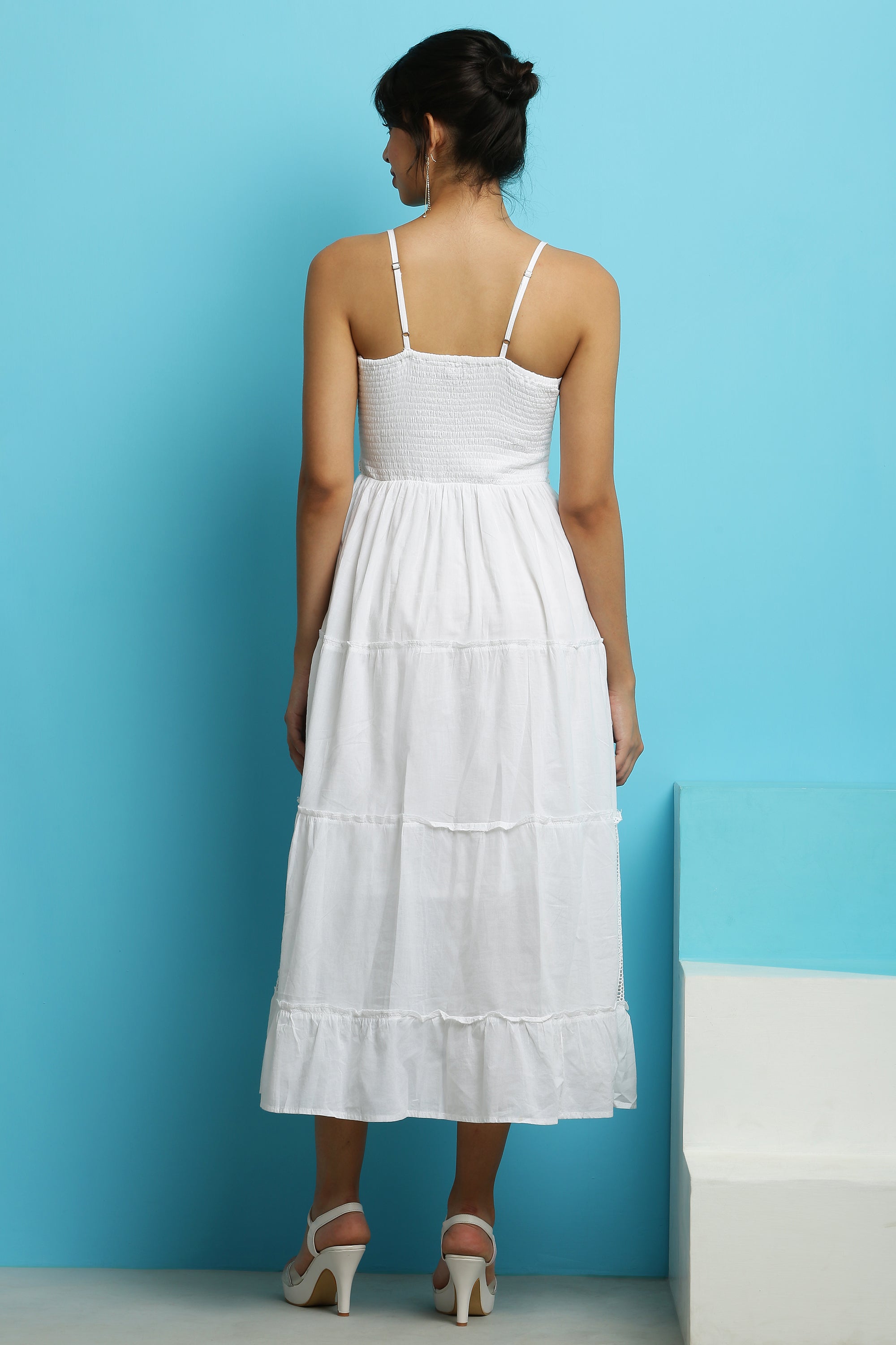 Noodle Strap Flare Dress