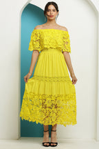 Boat Neck Flare Dress