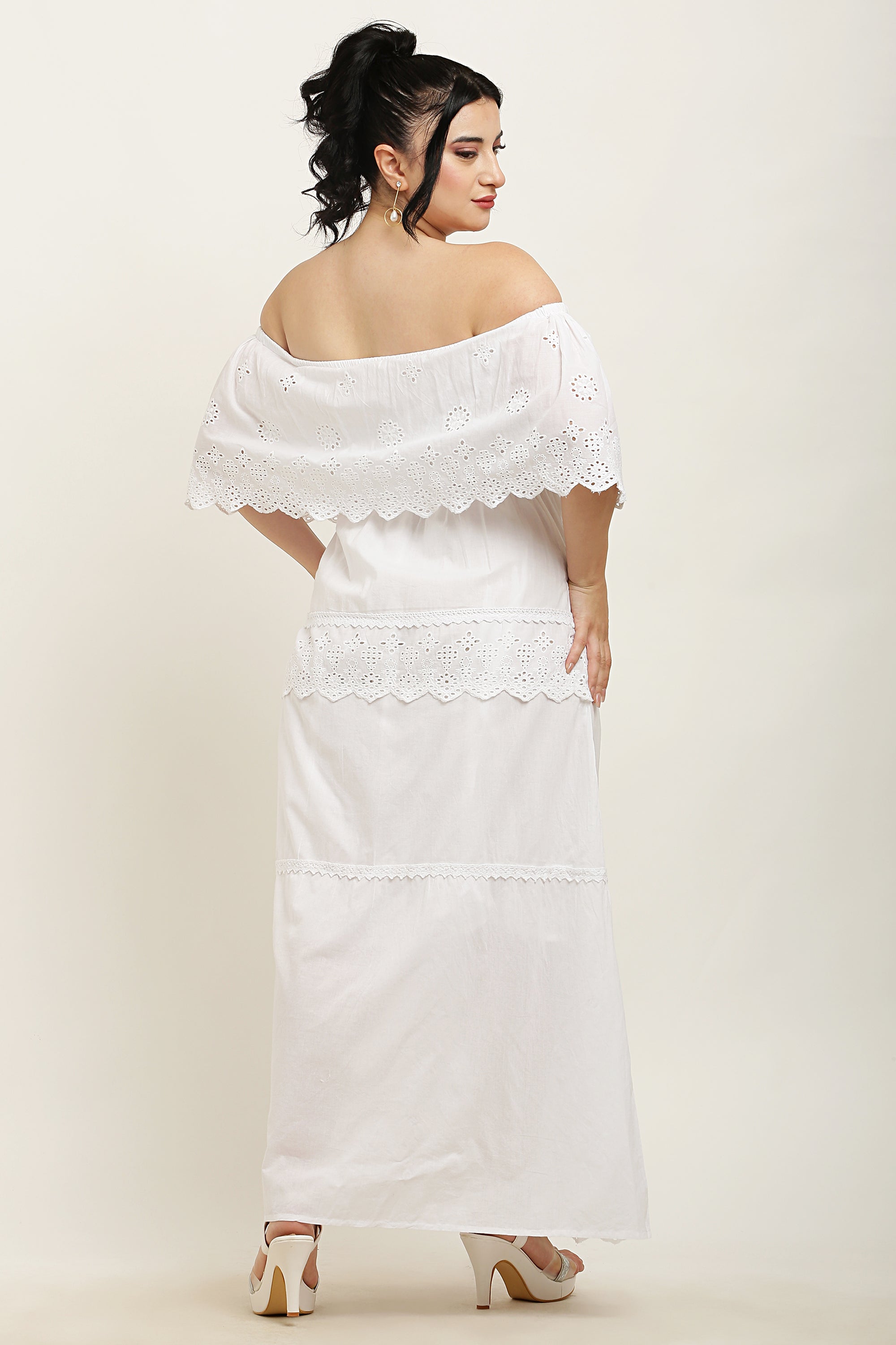 A-Line Schiffli Dress