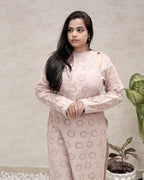 Floral Schiffli Long Straight Kurta with Pants