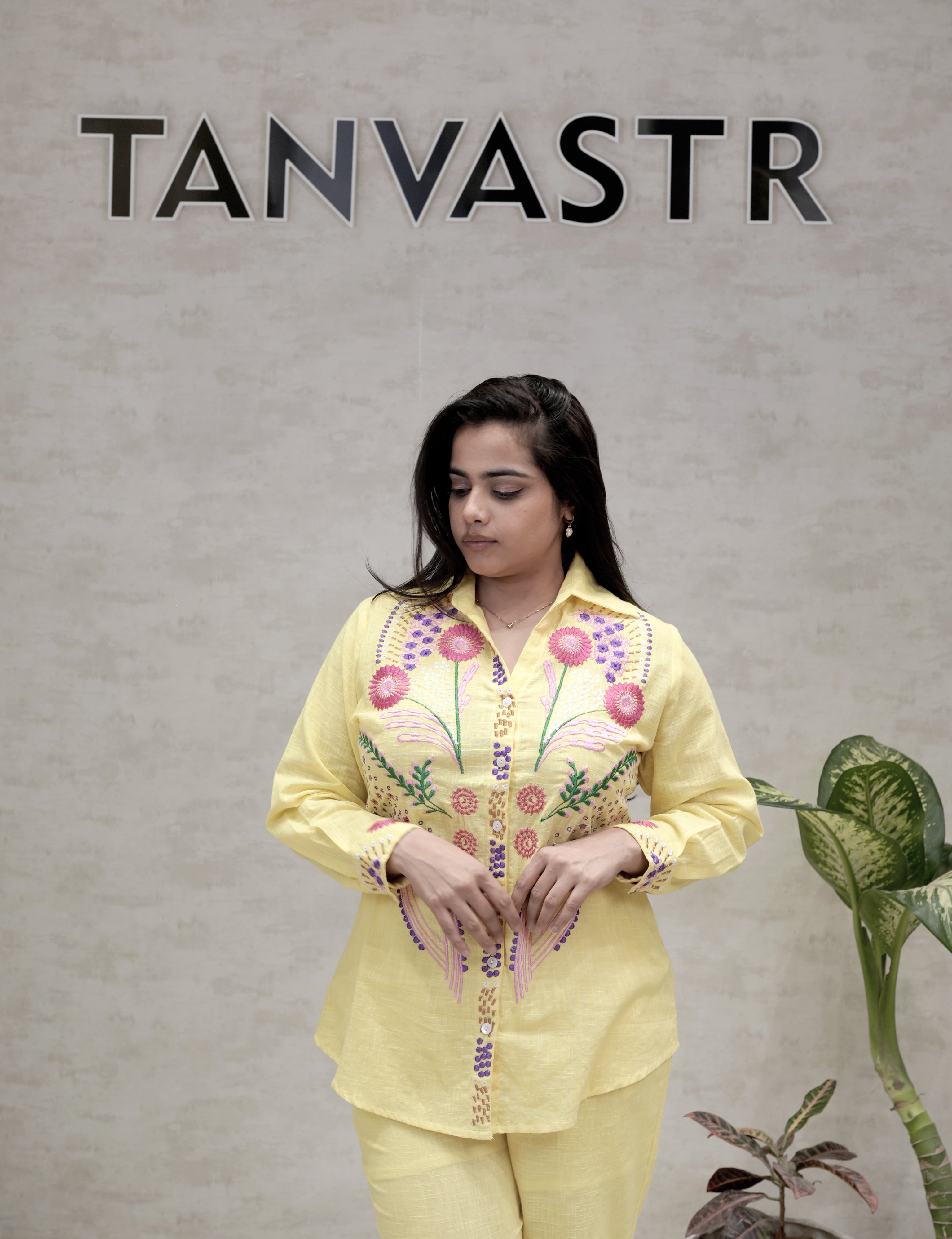 Jaipuri Thread Embroidered Shirt with Pants