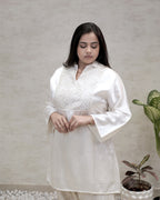 Khadi Silk Collar Kurta with Farshi Salwar