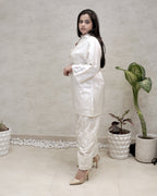 Khadi Silk Collar Kurta with Farshi Salwar