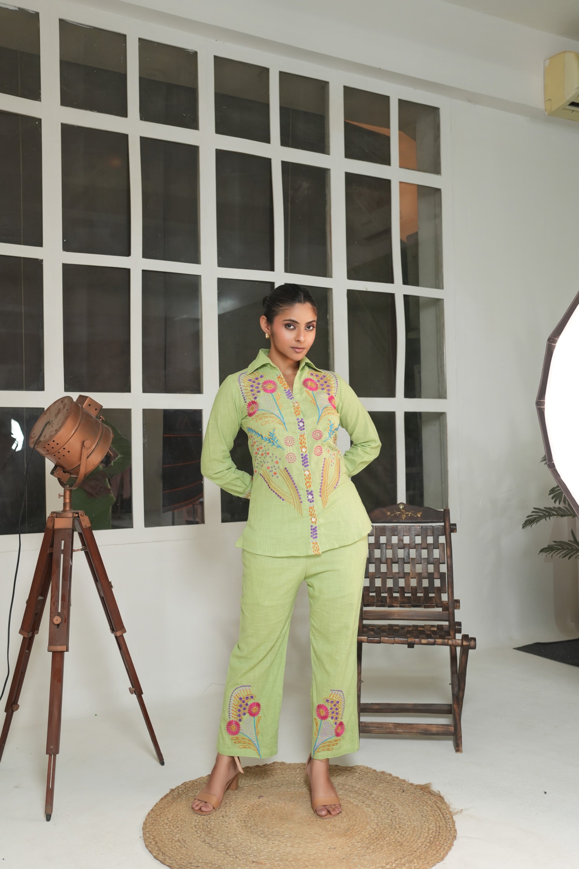 Green Full Sleeve Co-ord Set