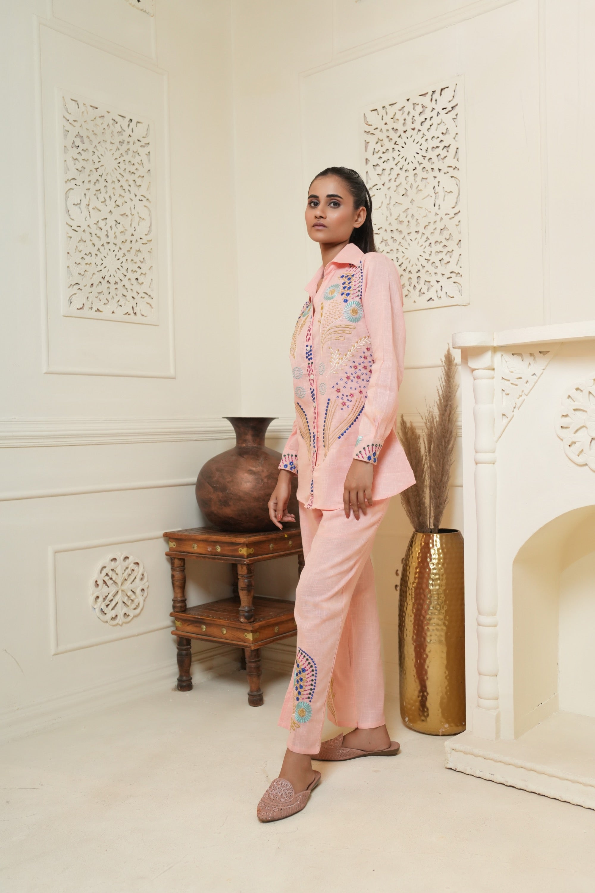 Green Full Sleeve Co-ord Set