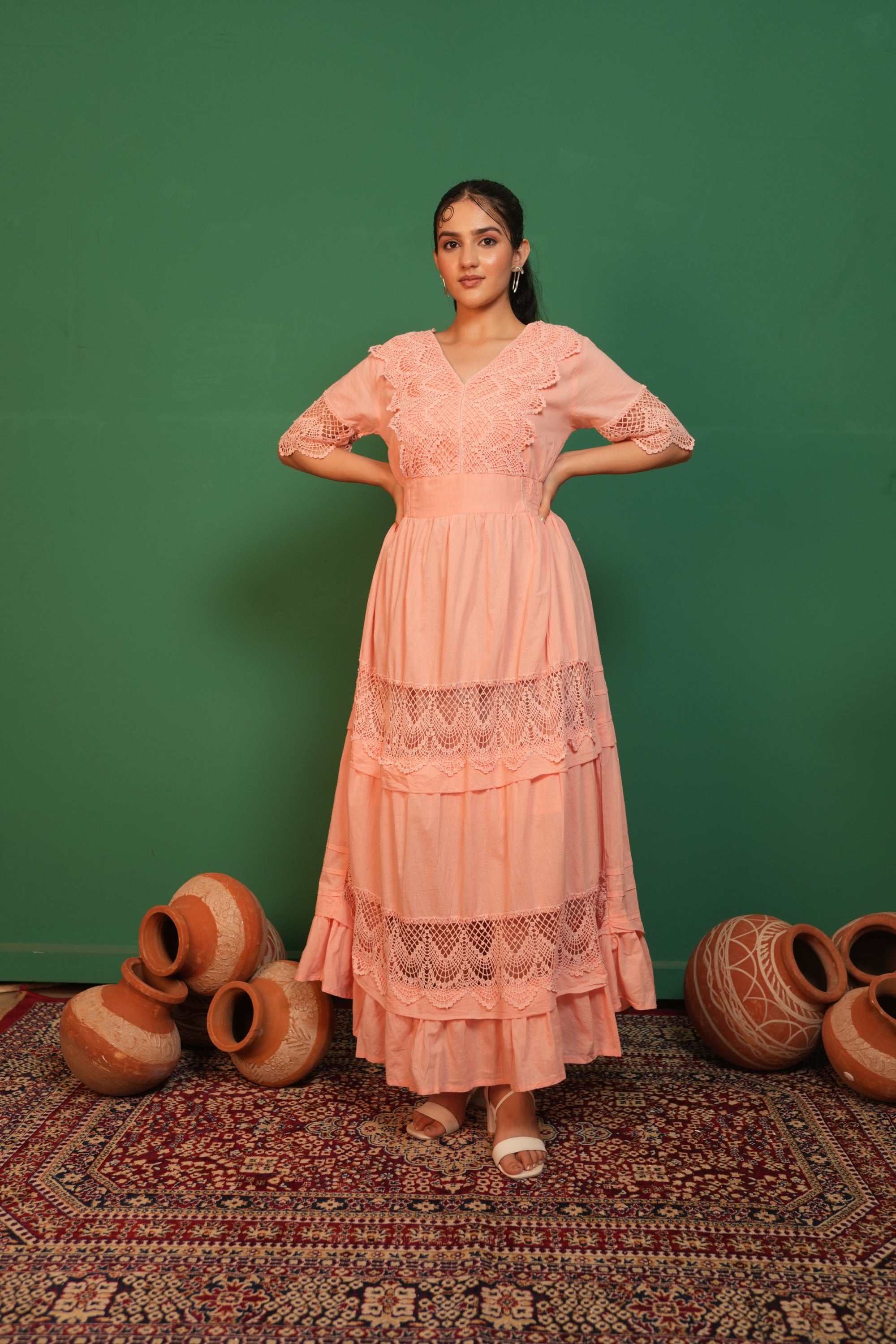 Spring Summer Maxi Dress - Black