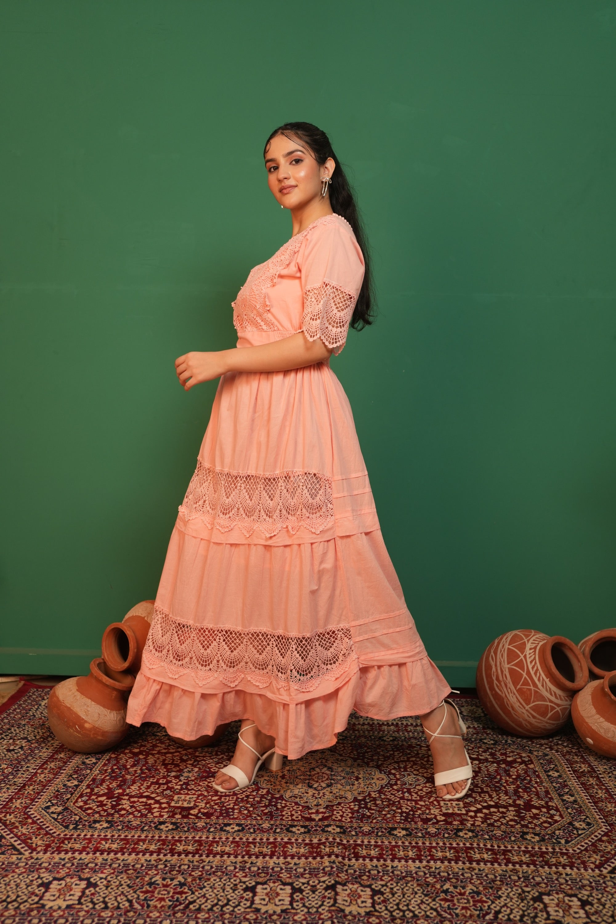 Spring Summer Maxi Dress - Black