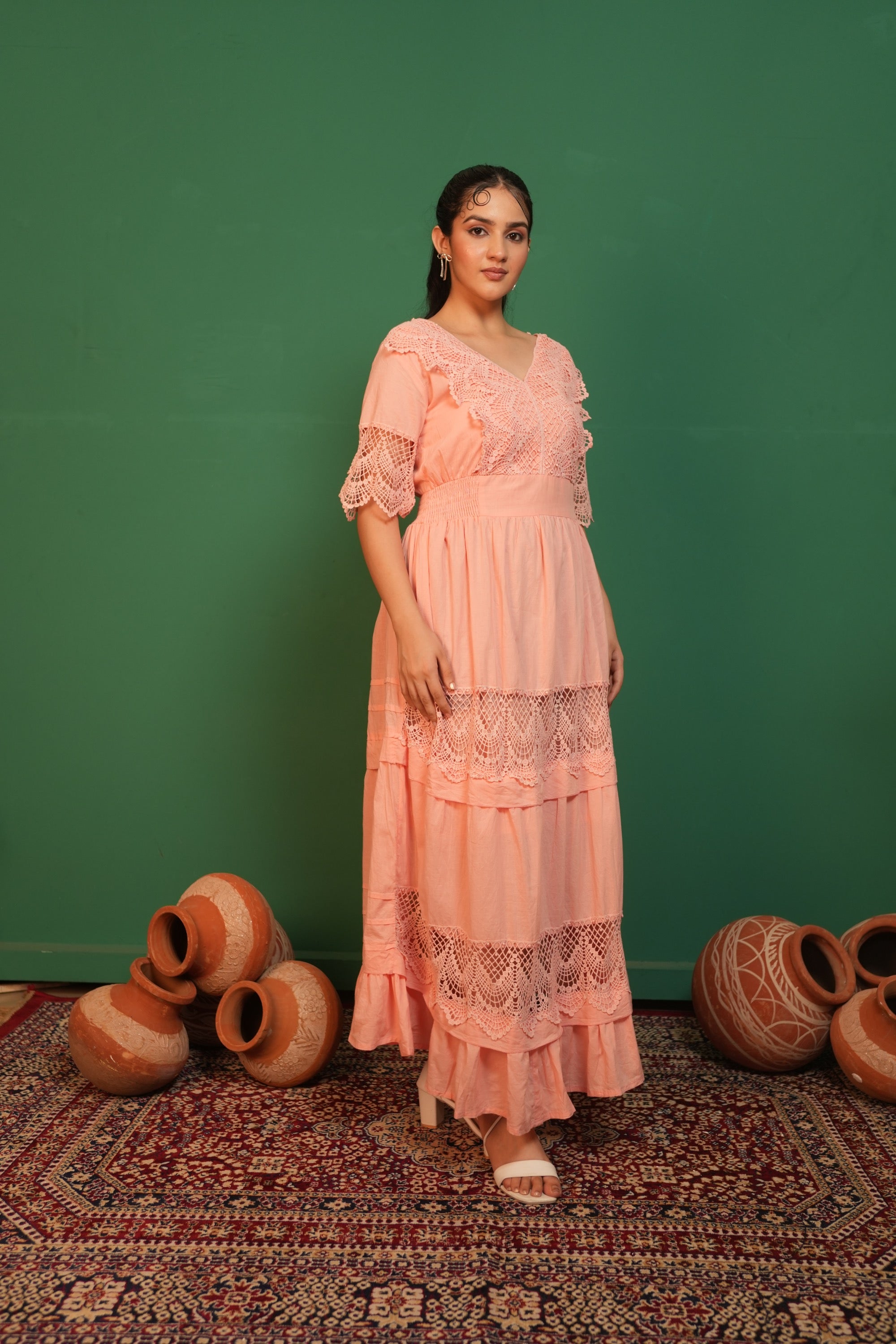 Spring Summer Maxi Dress - White
