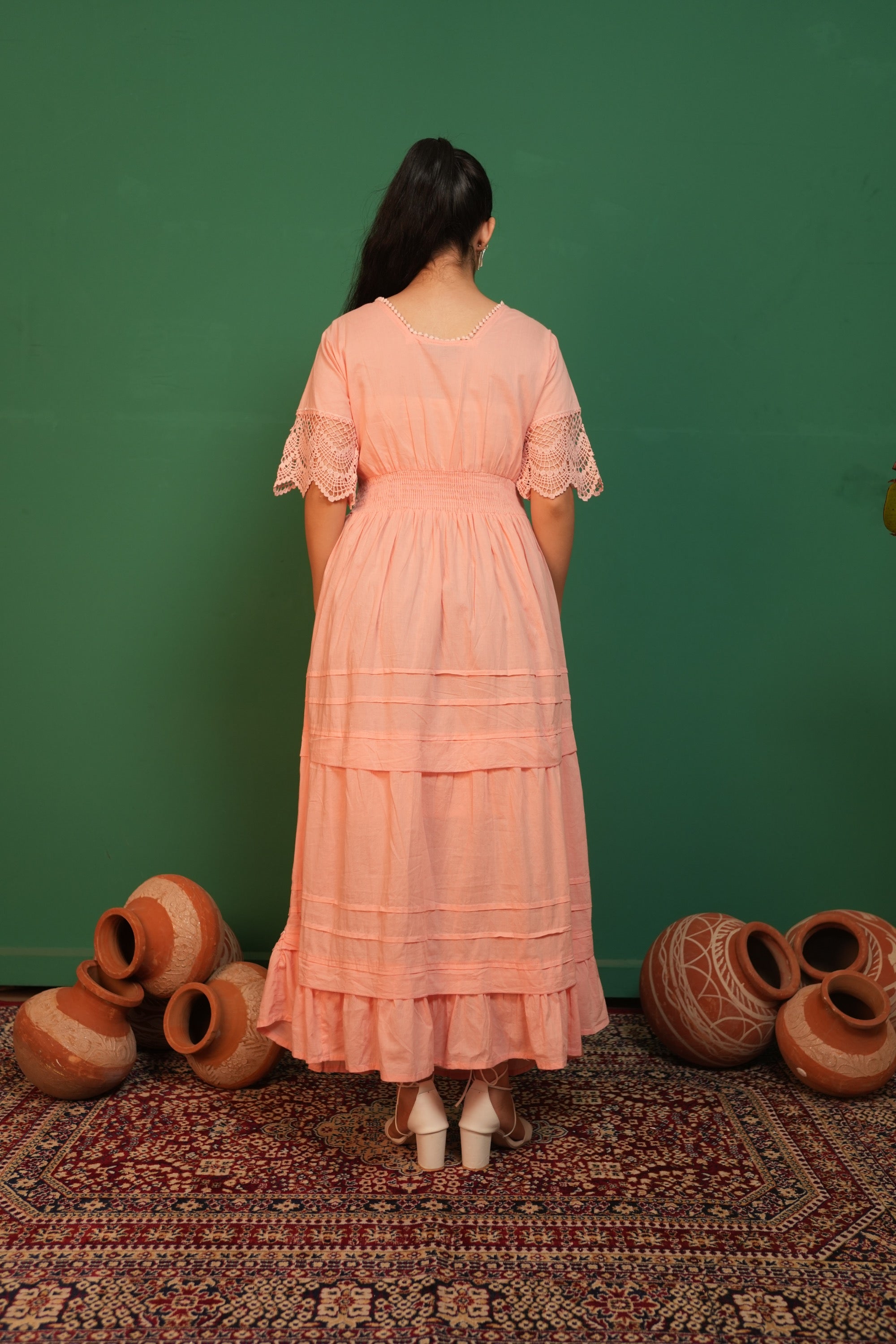 Spring Summer Maxi Dress - Black