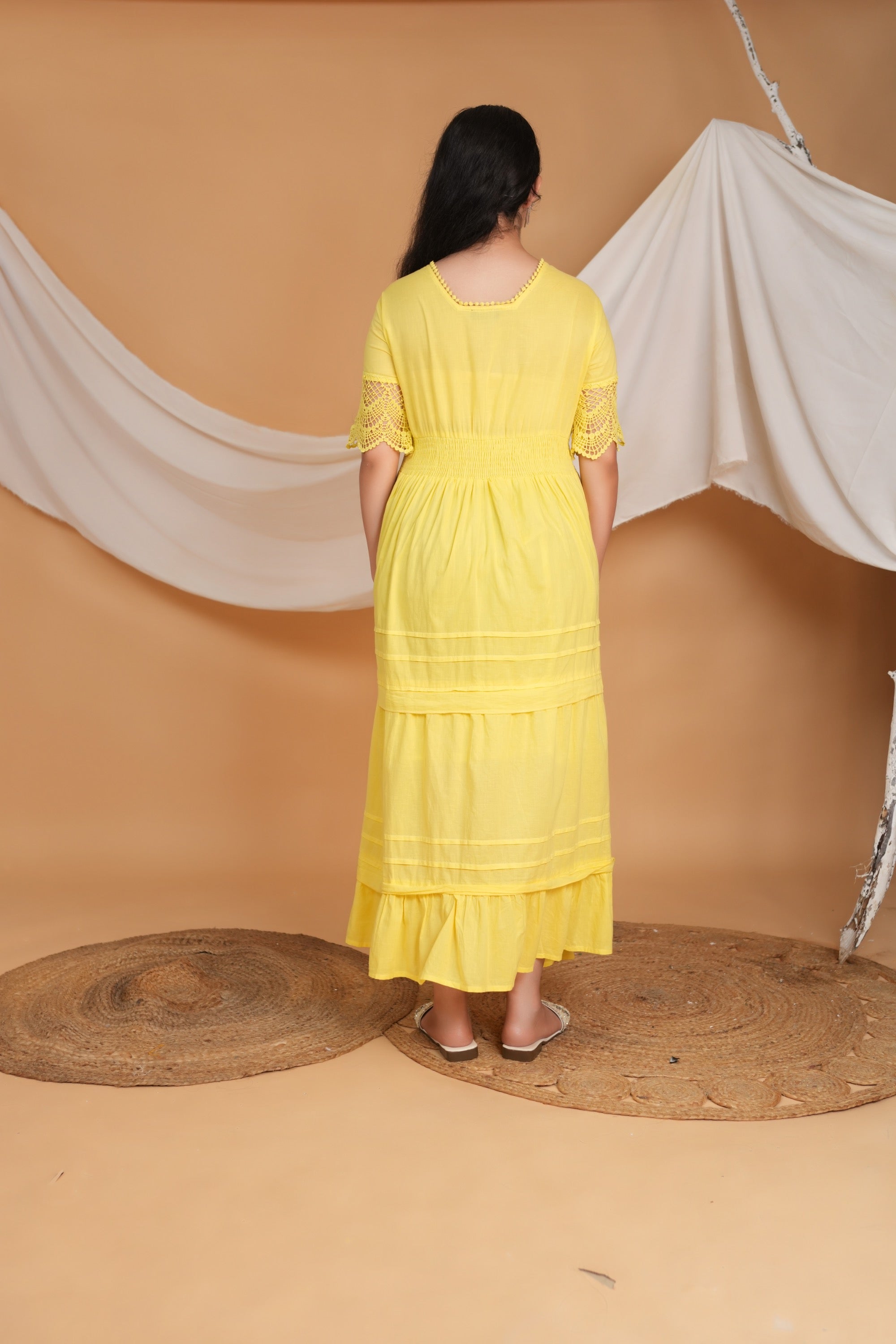 Spring Summer Maxi Dress - Black
