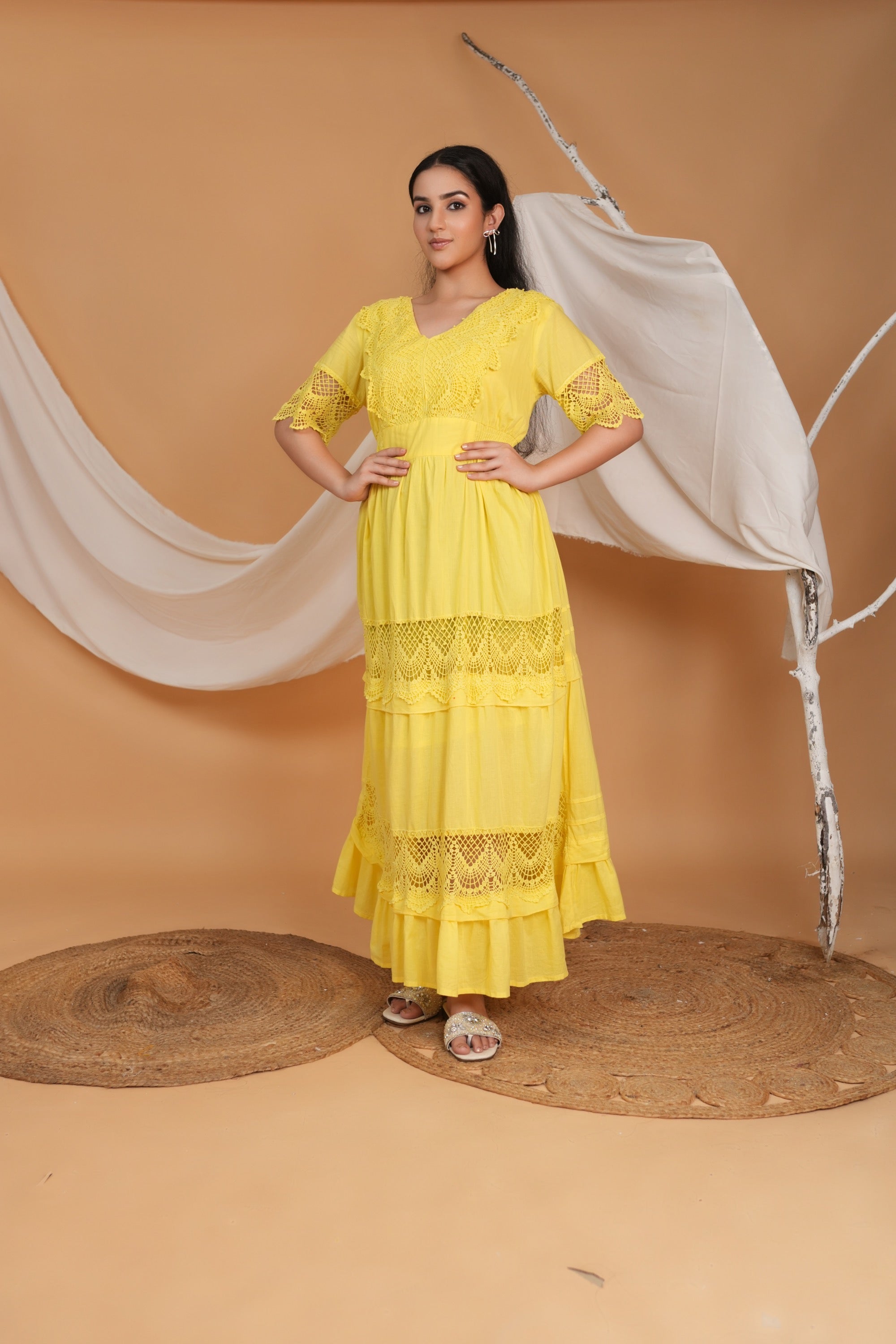 Spring Summer Maxi Dress - Black